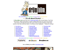 Tablet Screenshot of drums.drumbum.com